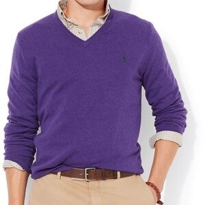 Polo Ralph Lauren Purple V-Neck Sweater